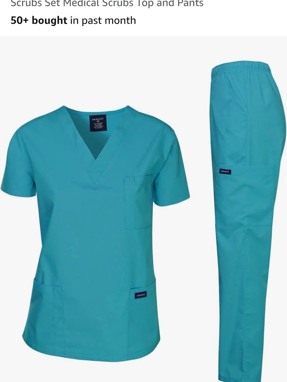 Sz XL Dagacci Scrubs Medical Uniform Women and Man Scrubs Set Medical Scrubs Top